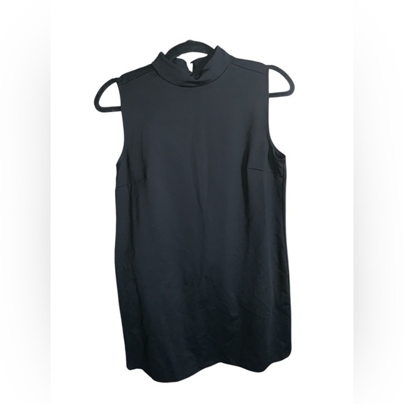 Cynthia‎ Rowley Black Mock Neck A-Line Sleeveless Mini Dress Size 8 - Picture 2 of 6
